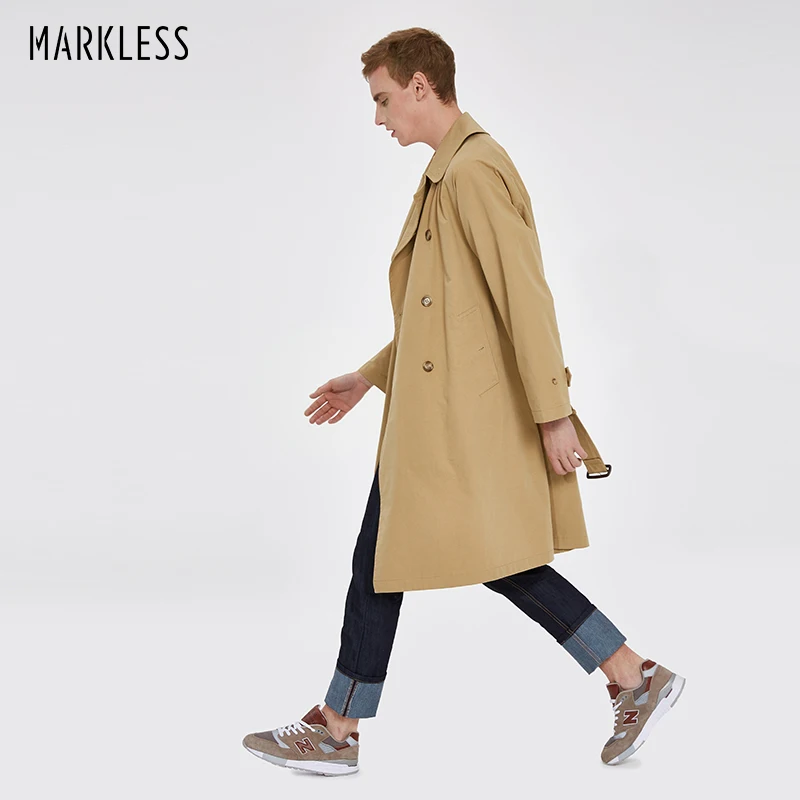 Markless 2018 Autumn Men Trench Coat Fashion Long Trench Jacket erkek mont casaco masculino Windbreaker Coat with Belt WTA8154M
Markless 2018 Autumn Men Trench Coat Fashion Long Trench Jacket erkek mont casaco masculino Windbreaker Coat with Belt WTA8154M