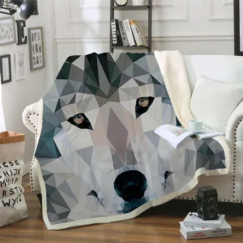 Geometric Wolf 3D Printed Sherpa Blanket Couch Quilt Cover Travel Bedding Outlet Velvet Plush Throw Fleece Blanket Bedspread New
Geometric Wolf 3D Printed Sherpa Blanket Couch Quilt Cover Travel Bedding Outlet Velvet Plush Throw Fleece Blanket Bedspread New