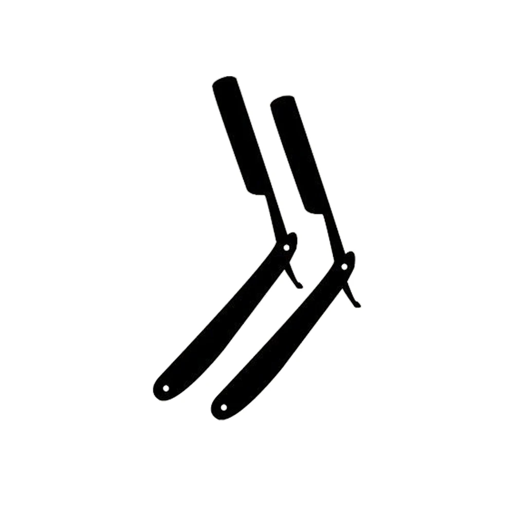 15*9cm Pair Of Straight Edge Razor Decal Sticker Shaving Barber Cool Graphics Vinyl Car Wrap Car Accessories
15*9cm Pair Of Straight Edge Razor Decal Sticker Shaving Barber Cool Graphics Vinyl Car Wrap Car Accessories