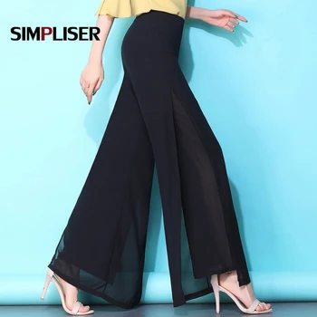 Large Sizes 4XL Women Chiffon Trousers Long Pants Black High Waist Femme Pantalon Fake 2 Pieces Ladies Fashion Wide Leg Pants 
Large Sizes 4XL Women Chiffon Trousers Long Pants Black High Waist Femme Pantalon Fake 2 Pieces Ladies Fashion Wide Leg Pants