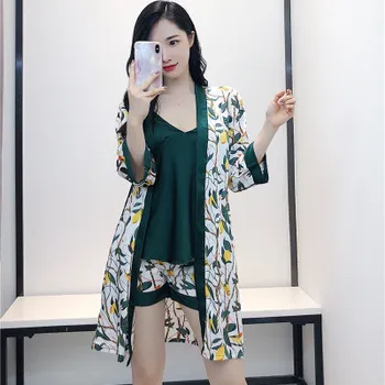Herislim Silk Pajamas for Women Floral Contrast Color Pajama Set Summer 2019 Pyjamas Satin Sleepwear Mujer 2 Piece V-Neck Pijama
Herislim Silk Pajamas for Women Floral Contrast Color Pajama Set Summer 2019 Pyjamas Satin Sleepwear Mujer 2 Piece V-Neck Pijama