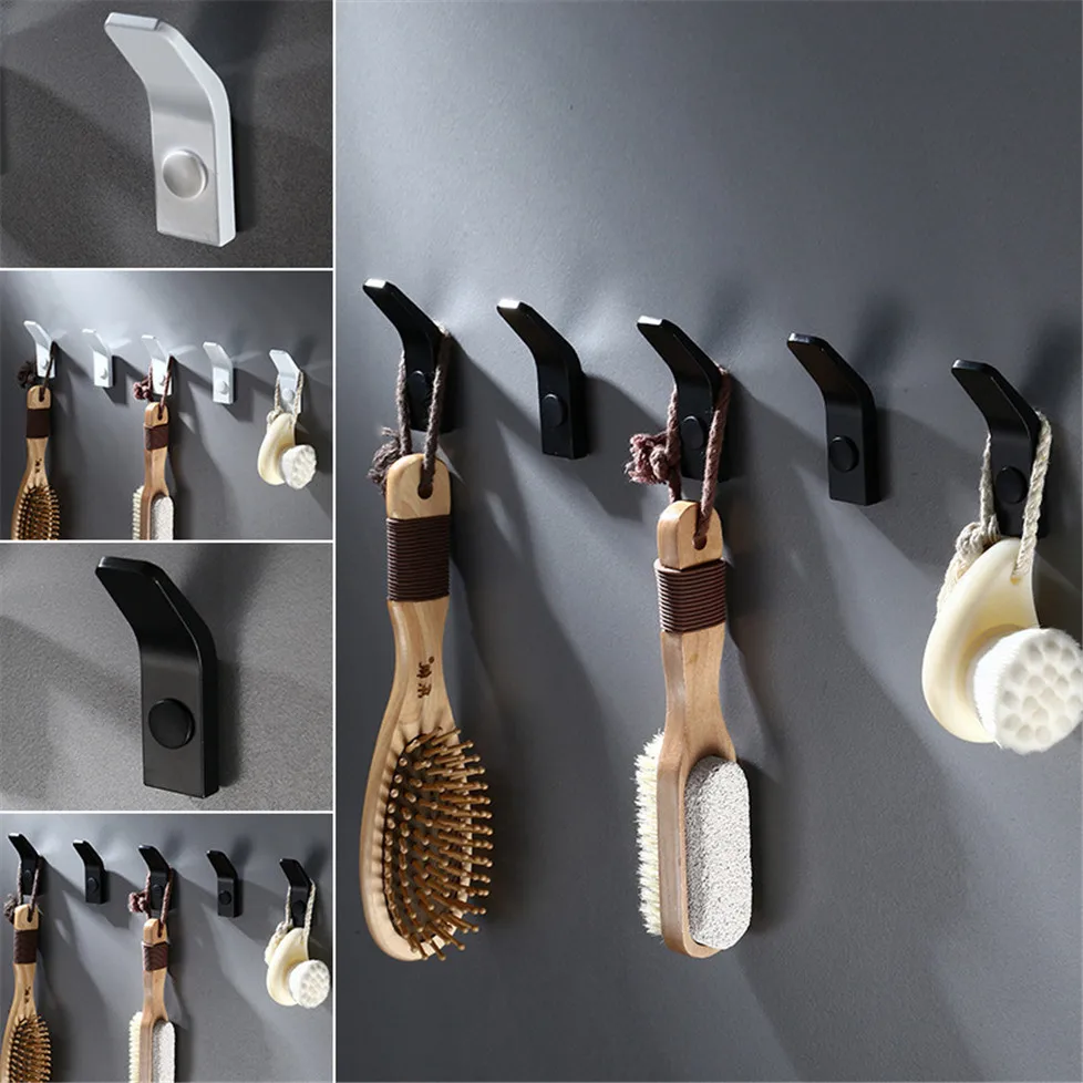 5Pcs Space Aluminum Black White Robe Hooks Wall Hang Mounted Towel Hook Holder Clothes Hook Bathroom Hardware
5Pcs Space Aluminum Black White Robe Hooks Wall Hang Mounted Towel Hook Holder Clothes Hook Bathroom Hardware