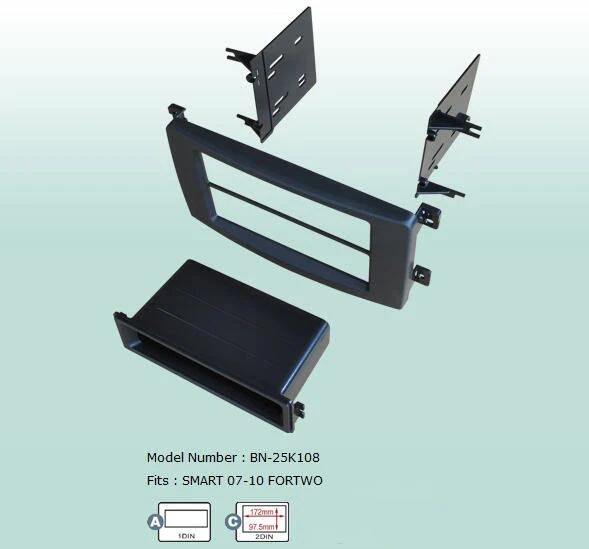 AHHDMCL Car Fascias Stereo Radio Audio Panel Navigation Frame Dash Kit For Smart Fortwo 2007 2008 2009 2010
AHHDMCL Car Fascias Stereo Radio Audio Panel Navigation Frame Dash Kit For Smart Fortwo 2007 2008 2009 2010