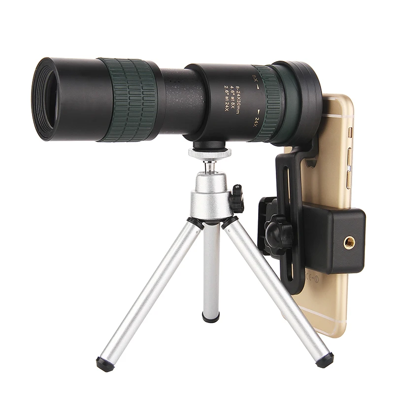 Hunting Monocular Telescope 8-24X30 With Phone Clip Camping Climb Travel Spotting Scope Optics
Hunting Monocular Telescope 8-24X30 With Phone Clip Camping Climb Travel Spotting Scope Optics