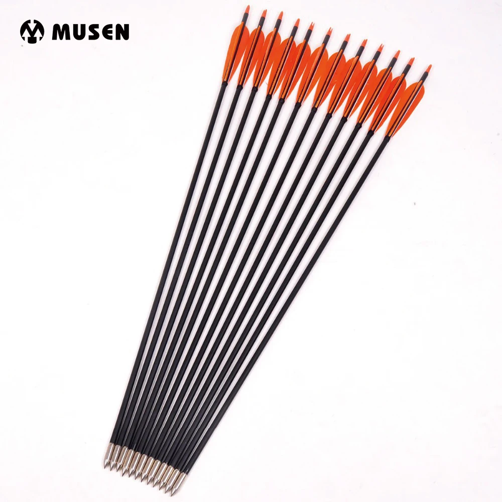 6/12/24pcs 31" Carbon Arrow Spine 500 Diameter 7.5mm with Orange Turkey Feather for Recurve Bow Longbow Arrow Hunting Archery
6/12/24pcs 31" Carbon Arrow Spine 500 Diameter 7.5mm with Orange Turkey Feather for Recurve Bow Longbow Arrow Hunting Archery