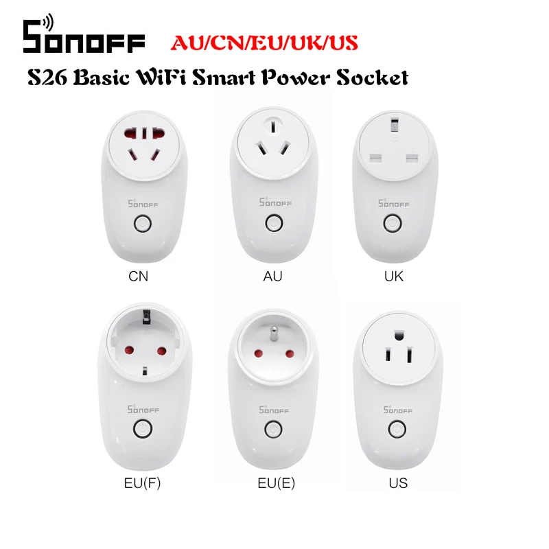 Sonoff S26 Basic WiFi Smart Power Socket AU/CN/EU/UK/US Wireless Plug Smart Home Switch APP With Alexa Google Assistant
Sonoff S26 Basic WiFi Smart Power Socket AU/CN/EU/UK/US Wireless Plug Smart Home Switch APP With Alexa Google Assistant