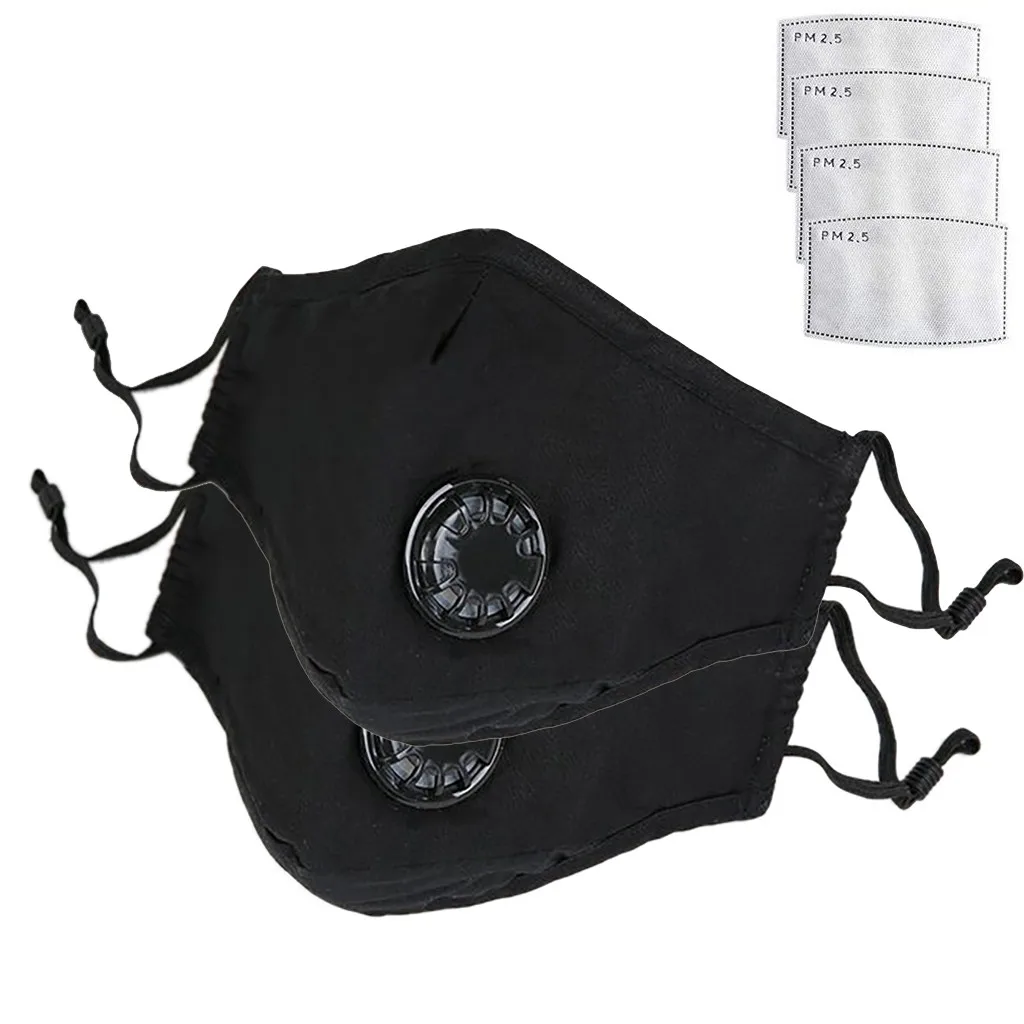 Mnycxen 2pcs Reusable Face Masks With Valve 4pcs Pm2.5 Air Filter Cloth Mouth Muffle Dustproof Running Anti Haze Respirator B1
Mnycxen 2pcs Reusable Face Masks With Valve 4pcs Pm2.5 Air Filter Cloth Mouth Muffle Dustproof Running Anti Haze Respirator B1