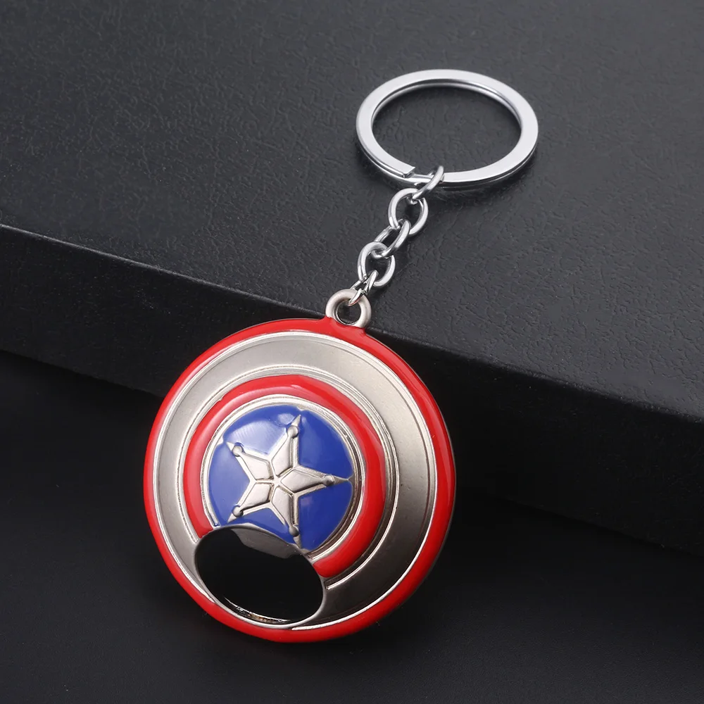 Avengers Captain America Bottle Opener Keychain Captain Marvel Shield Key Chain for Women Men Fans Car Keyring Jewelry
Avengers Captain America Bottle Opener Keychain Captain Marvel Shield Key Chain for Women Men Fans Car Keyring Jewelry
