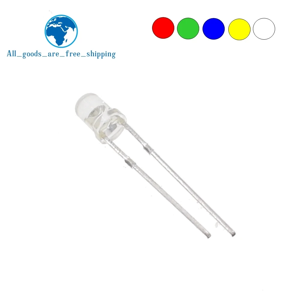 5Colors x20pcs =100pcs F3 Ultra Bright 3MM Round Water Clear Green/Yellow/Blue/White/Red LED Light Lamp Emitting Diode Dides Kit
5Colors x20pcs =100pcs F3 Ultra Bright 3MM Round Water Clear Green/Yellow/Blue/White/Red LED Light Lamp Emitting Diode Dides Kit