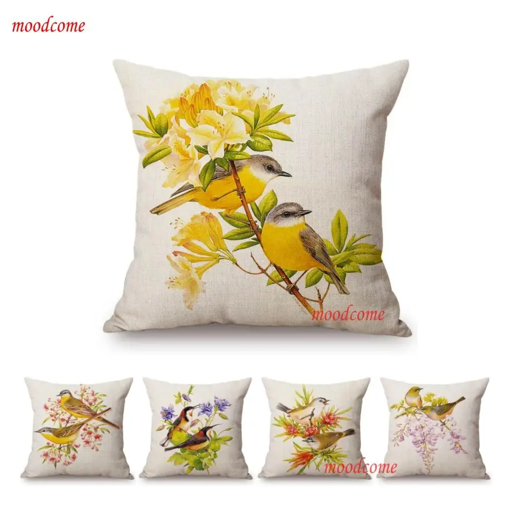 Rain Forest Birds With Flower Floral Plant Vintage Home Decoration Style Sofa Throw Pillow Cover Cotton Linen Chair Cushion Case
Rain Forest Birds With Flower Floral Plant Vintage Home Decoration Style Sofa Throw Pillow Cover Cotton Linen Chair Cushion Case