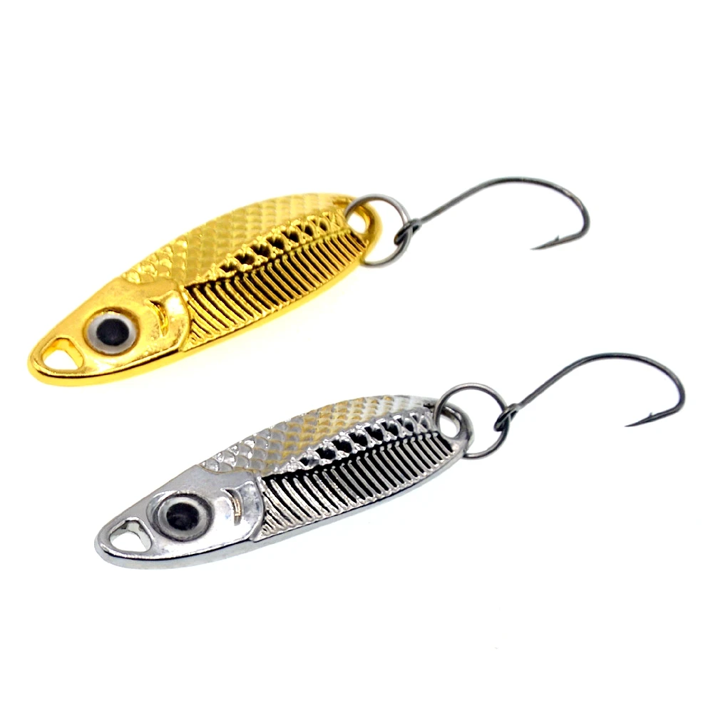 WLDSLURE 2pcs/pack 1.5g/2.5g/3.5g fishing Spoon Sequins With Single Hook Trout Fishing Lure metal Bait Fish Type Artificial Bait
WLDSLURE 2pcs/pack 1.5g/2.5g/3.5g fishing Spoon Sequins With Single Hook Trout Fishing Lure metal Bait Fish Type Artificial Bait