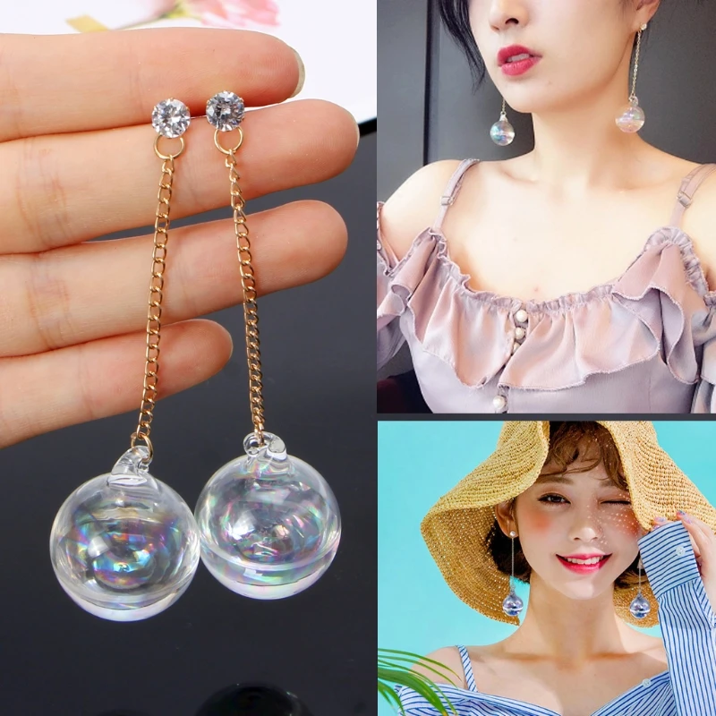 Shiny AB Transparent Bubble Colorful Ball Glass Water Inside Drop Earrings For Women
Shiny AB Transparent Bubble Colorful Ball Glass Water Inside Drop Earrings For Women