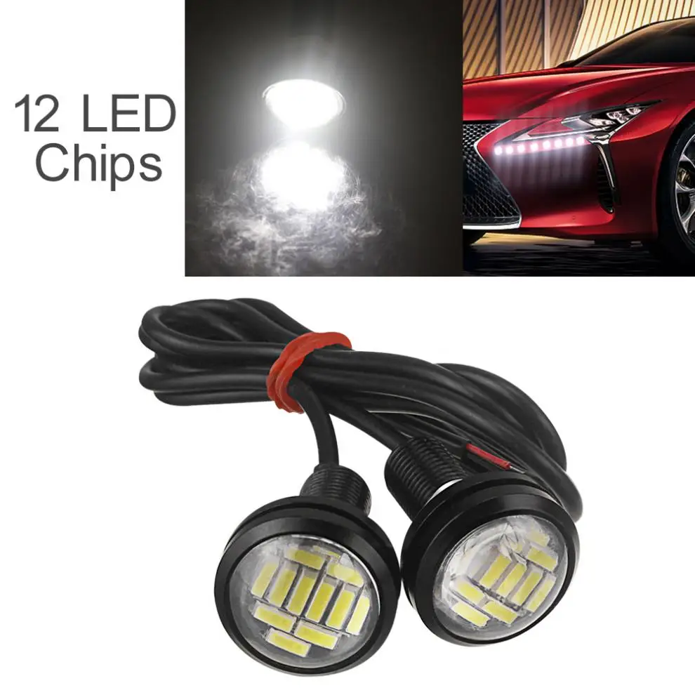 2pcs 12V 15W 22mm 12 LED Eagle Eye Car Fog DRL Daytime Light 6500K Auto Reversing Backup Parking Signal Light
2pcs 12V 15W 22mm 12 LED Eagle Eye Car Fog DRL Daytime Light 6500K Auto Reversing Backup Parking Signal Light