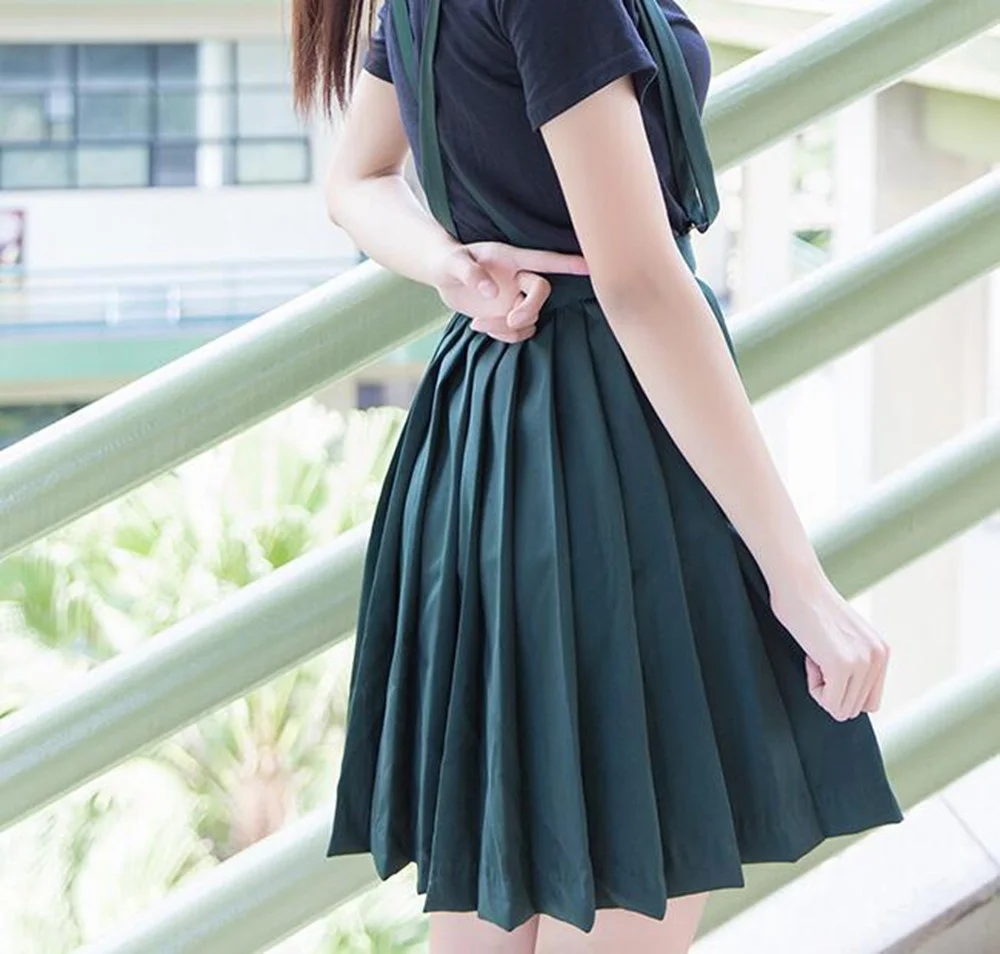 Girls Japanese JK Pleated Skirt Blue/Red/Black/Green Solid Students School Uniform Lolita Suspender Midi Skirts
Girls Japanese JK Pleated Skirt Blue/Red/Black/Green Solid Students School Uniform Lolita Suspender Midi Skirts