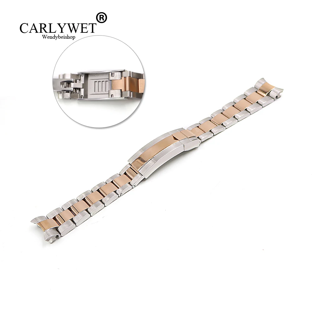 CARLYWET 20mm Middle Rose Gold Stainless Steel Solid Curved End Screw Links Glide Lock Clasp Watch Band Bracelet For GMT
CARLYWET 20mm Middle Rose Gold Stainless Steel Solid Curved End Screw Links Glide Lock Clasp Watch Band Bracelet For GMT