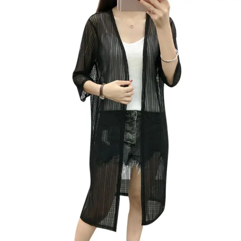 2018 Lace Korean Slim Striped Thin Long Section Wild Women Casual Striped Summer Cardigan Ladies Beach Cardigans Tops
2018 Lace Korean Slim Striped Thin Long Section Wild Women Casual Striped Summer Cardigan Ladies Beach Cardigans Tops