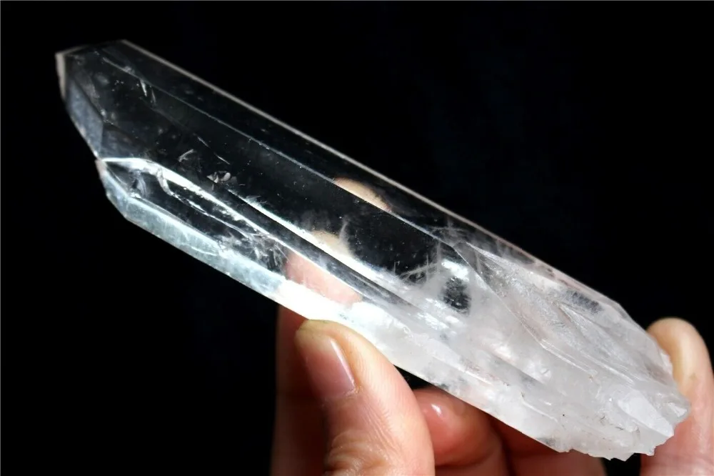 100/% Natural Transparent Quartz Crystal Stone Rock Point Healing Wand 5-6cm