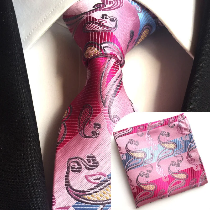 Men's Tie Sets Classic 8cm Necktie and Handkerchief Set Yellow Green Pink Paisley Ties Pocket Square Set For Men Wedding
Men's Tie Sets Classic 8cm Necktie and Handkerchief Set Yellow Green Pink Paisley Ties Pocket Square Set For Men Wedding