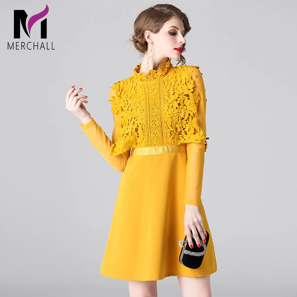 Merchall Runway Self Portrait Dress 2019 Spring Woemn Long Sleeve Lace Patchwork Hollow Out Female Stand Collar Party Dress
Merchall Runway Self Portrait Dress 2019 Spring Woemn Long Sleeve Lace Patchwork Hollow Out Female Stand Collar Party Dress