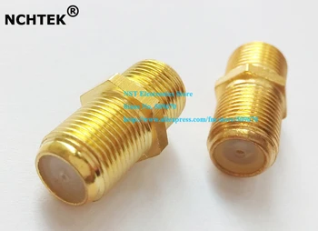 NCHTEK Golden Plated F Female to Female Coaxial RG6 Barrel Coax Cable Connector Coupler Adapter/Free Shipping/50PCS
NCHTEK Golden Plated F Female to Female Coaxial RG6 Barrel Coax Cable Connector Coupler Adapter/Free Shipping/50PCS