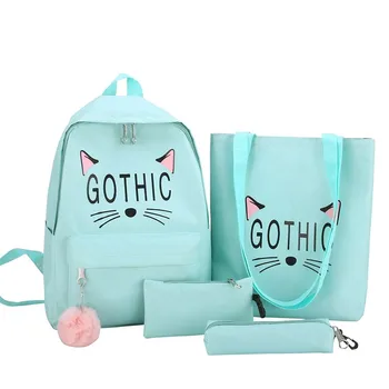 Korean Style 2019 Mini Backpack 4Pcs Women Cat Canvas Hand Bag Shoulder Bag Crossbody Bag Pencil Case Package рюкзак женский#95G
Korean Style 2019 Mini Backpack 4Pcs Women Cat Canvas Hand Bag Shoulder Bag Crossbody Bag Pencil Case Package рюкзак женский#95G