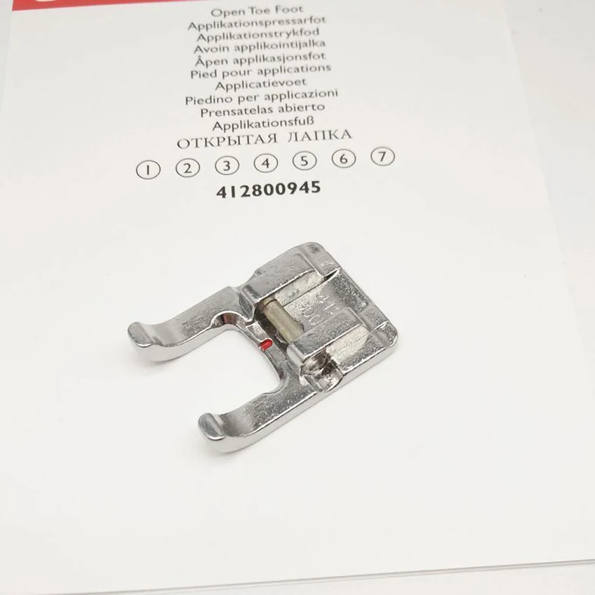Open Toe Embroidery Foot 4128009-45 for Husqvarna Viking Group 1-7 Machines 412800945
Open Toe Embroidery Foot 4128009-45 for Husqvarna Viking Group 1-7 Machines 412800945