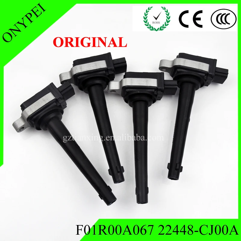 4 pcs F01R00A067 22448-CJ00A Original Part F 01R 00A 067 Ignition Coil For Nissan X-Trail T31 D50 N10 Bluebird G11 Livina L10 
4 pcs F01R00A067 22448-CJ00A Original Part F 01R 00A 067 Ignition Coil For Nissan X-Trail T31 D50 N10 Bluebird G11 Livina L10