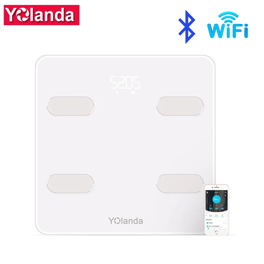 Hot Yolanda Premium WiFi Bathroom Smart Scale Bluetooth Weight Body Fat mi Scales Floor Human Weighing Scale 15 Body Data bmi
Hot Yolanda Premium WiFi Bathroom Smart Scale Bluetooth Weight Body Fat mi Scales Floor Human Weighing Scale 15 Body Data bmi