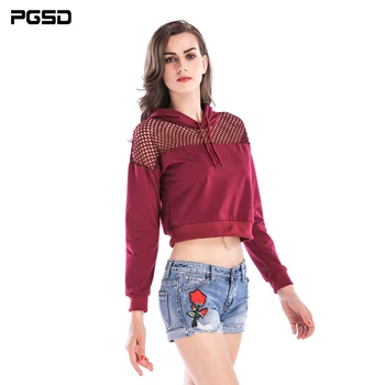PGSD 2019 spring Simple Fashion Pure Colored Women Clothes Long-sleeved Pullovers yarn mesh Hooded Short Sweatshirts female
PGSD 2019 spring Simple Fashion Pure Colored Women Clothes Long-sleeved Pullovers yarn mesh Hooded Short Sweatshirts female