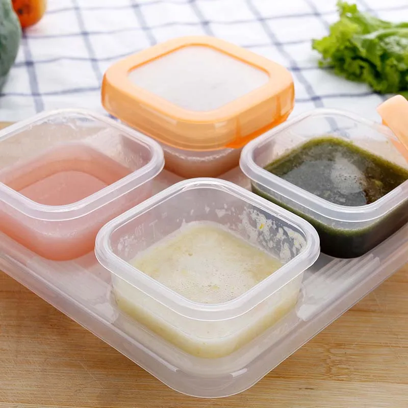 4Pc/set 120ML Juice Cups Baby Tableware Suit Baby Food Supplement Crisper Box Weaning Food Storage Cup Freezing Cubes
4Pc/set 120ML Juice Cups Baby Tableware Suit Baby Food Supplement Crisper Box Weaning Food Storage Cup Freezing Cubes