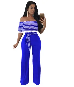 Sexy Strapless Long Jumpsuits Women Fashion Striped Pleated Ruffles Playsuits Wide Leg Playsuits Macacao Feminino Plus Size
Sexy Strapless Long Jumpsuits Women Fashion Striped Pleated Ruffles Playsuits Wide Leg Playsuits Macacao Feminino Plus Size