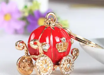Lovely Pumpkin Carriage Crystal Pendant Charm Purse Handbag Car Keyring Keychain Party Birthday Gift Pink White Colors SN270
Lovely Pumpkin Carriage Crystal Pendant Charm Purse Handbag Car Keyring Keychain Party Birthday Gift Pink White Colors SN270