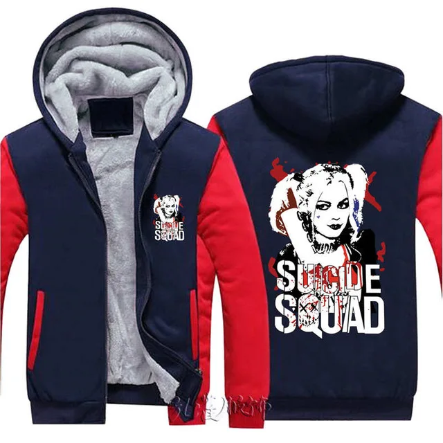 Dropshiping USA size Suicide Squad Harley Quinn Joker Cosplay Coat Hoodie Winter Fleece Unisex Thicken Jacket Sweatshirts
Dropshiping USA size Suicide Squad Harley Quinn Joker Cosplay Coat Hoodie Winter Fleece Unisex Thicken Jacket Sweatshirts