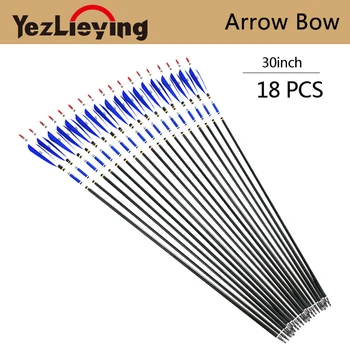 18PCS 30-Inch Carbon Arrow Blue Turkey Feather With Replaceable Arrow Tip For Bow For Shooting Recurve Bow Archery
18PCS 30-Inch Carbon Arrow Blue Turkey Feather With Replaceable Arrow Tip For Bow For Shooting Recurve Bow Archery