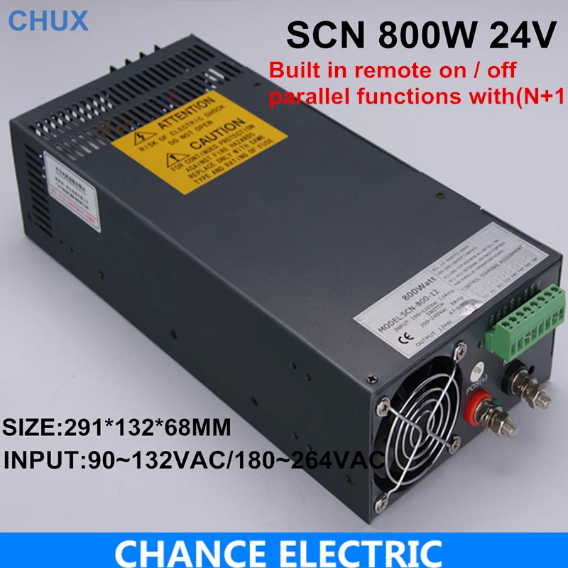 parallel functions with(N+1)switching power supply 24V 33A 800W 110~230VAC single output for cnc cctv led light(SCN-800W-24V)
parallel functions with(N+1)switching power supply 24V 33A 800W 110~230VAC single output for cnc cctv led light(SCN-800W-24V)