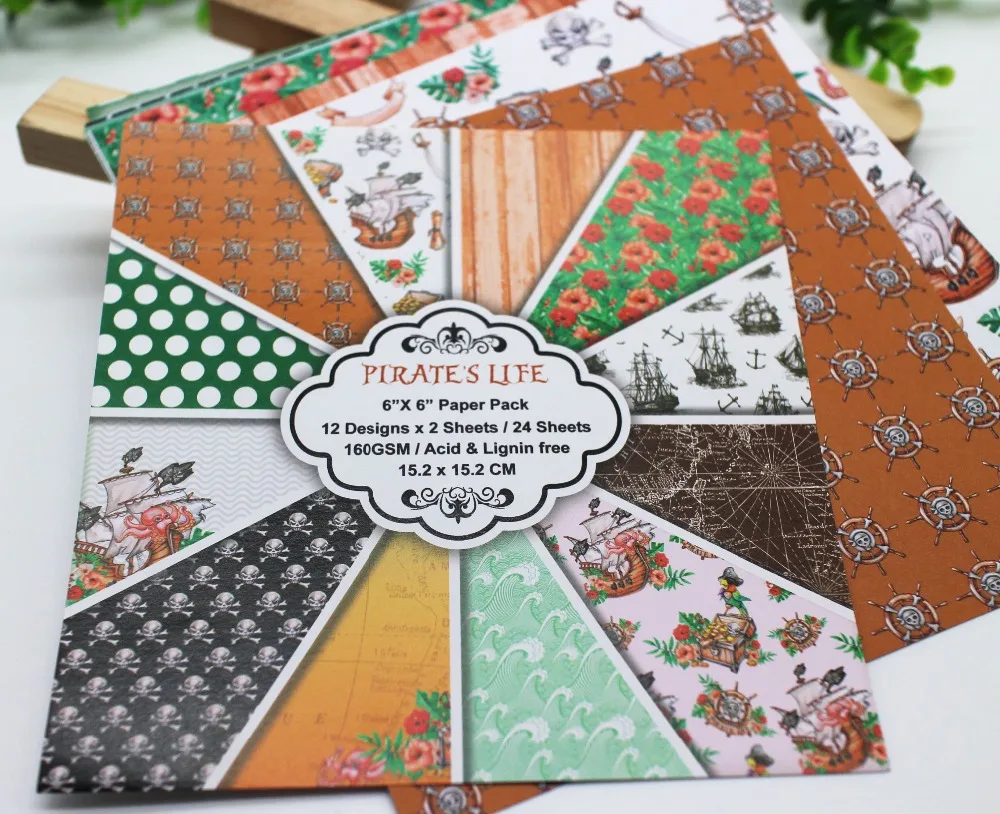 6" Single-side Printed Pirate Life pattern creative paper craft art paper handmade for scrapbooking kit set book
6" Single-side Printed Pirate Life pattern creative paper craft art paper handmade for scrapbooking kit set book