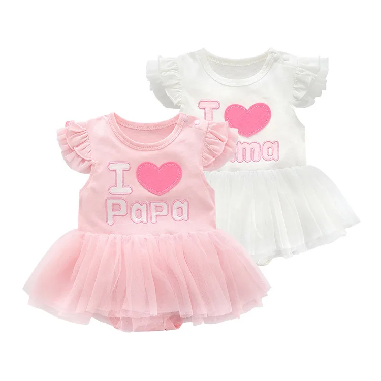 Baby Gilrs Clothes Summer Infant Bebe Cotton Romper I Love Papa/Mama Jumpsuit Baby Princess Lace Style Clothes 0-12M
Baby Gilrs Clothes Summer Infant Bebe Cotton Romper I Love Papa/Mama Jumpsuit Baby Princess Lace Style Clothes 0-12M