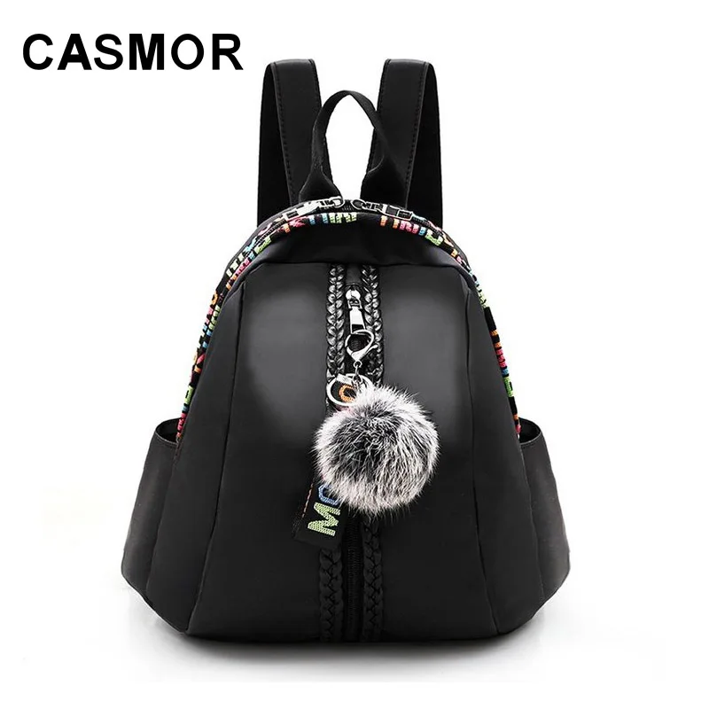 CASMOR winter black backpack women fashion lovely Fur ball Pendant preppy style girls mochila feminina school bag
CASMOR winter black backpack women fashion lovely Fur ball Pendant preppy style girls mochila feminina school bag