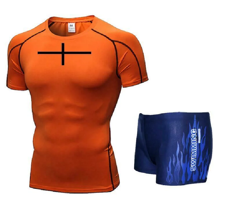 Men Swim Top T Shirt Trunks Boxers Shorts Swimwear Short Pants SwimSuit Swimming Wear Short Sleeves for Beach Spa Pool Cross
Men Swim Top T Shirt Trunks Boxers Shorts Swimwear Short Pants SwimSuit Swimming Wear Short Sleeves for Beach Spa Pool Cross