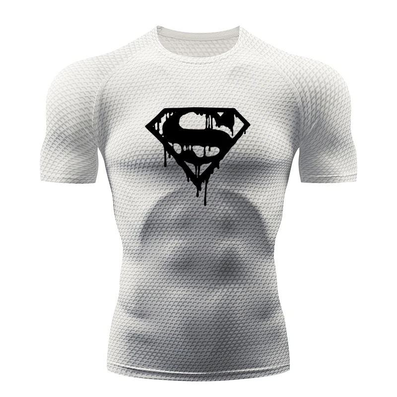 Summer new men's quick-drying tight fitness running t-shirt 3d dripping superman print short-sleeved sports shirt T-shirt clothi
Summer new men's quick-drying tight fitness running t-shirt 3d dripping superman print short-sleeved sports shirt T-shirt clothi