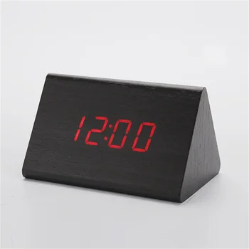 Creative Alarm Clock Black Wooden Digital Desk Clocks Sound Control Snooze Wood LED Clock Thermometer Home Decor Gift
Creative Alarm Clock Black Wooden Digital Desk Clocks Sound Control Snooze Wood LED Clock Thermometer Home Decor Gift