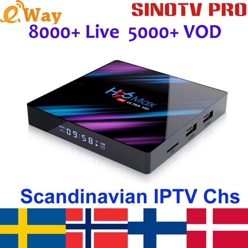 Czech Slovakia Scandinavia IPTV Package Android 9.0 RK3318 TV Box H96 MAX Support 8000 Live +5000 VOD Arabic Dutch Hungary IPTV
Czech Slovakia Scandinavia IPTV Package Android 9.0 RK3318 TV Box H96 MAX Support 8000 Live +5000 VOD Arabic Dutch Hungary IPTV