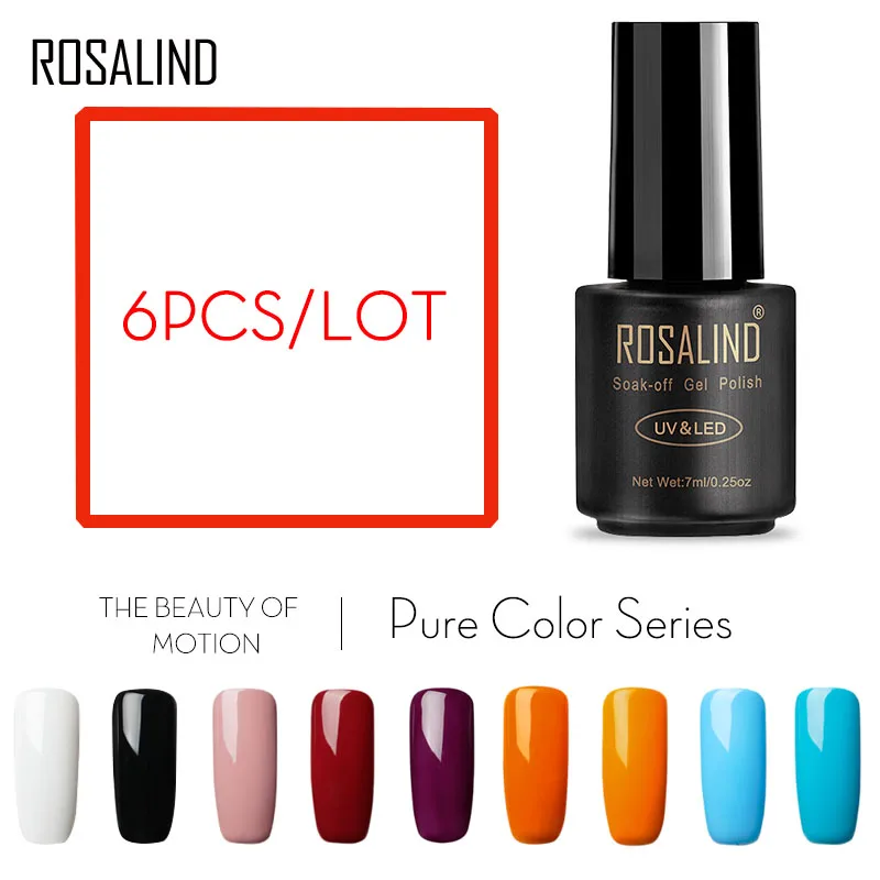 (Choose 6)ROSALIND Gel Nail Polish Kit 7ML Pure Color UV LED Gel Lacquer Design Manicure Primer For Nails Extension Nail Art
(Choose 6)ROSALIND Gel Nail Polish Kit 7ML Pure Color UV LED Gel Lacquer Design Manicure Primer For Nails Extension Nail Art