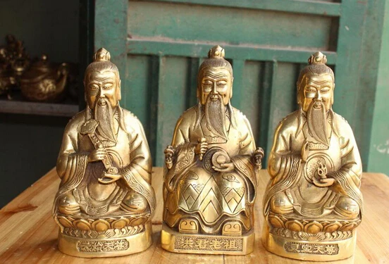 S07178 8" Chinese Taoism Bronze Sanqing view 3 Gods Talisman On Dragon Ruyi Full Set
S07178 8" Chinese Taoism Bronze Sanqing view 3 Gods Talisman On Dragon Ruyi Full Set
