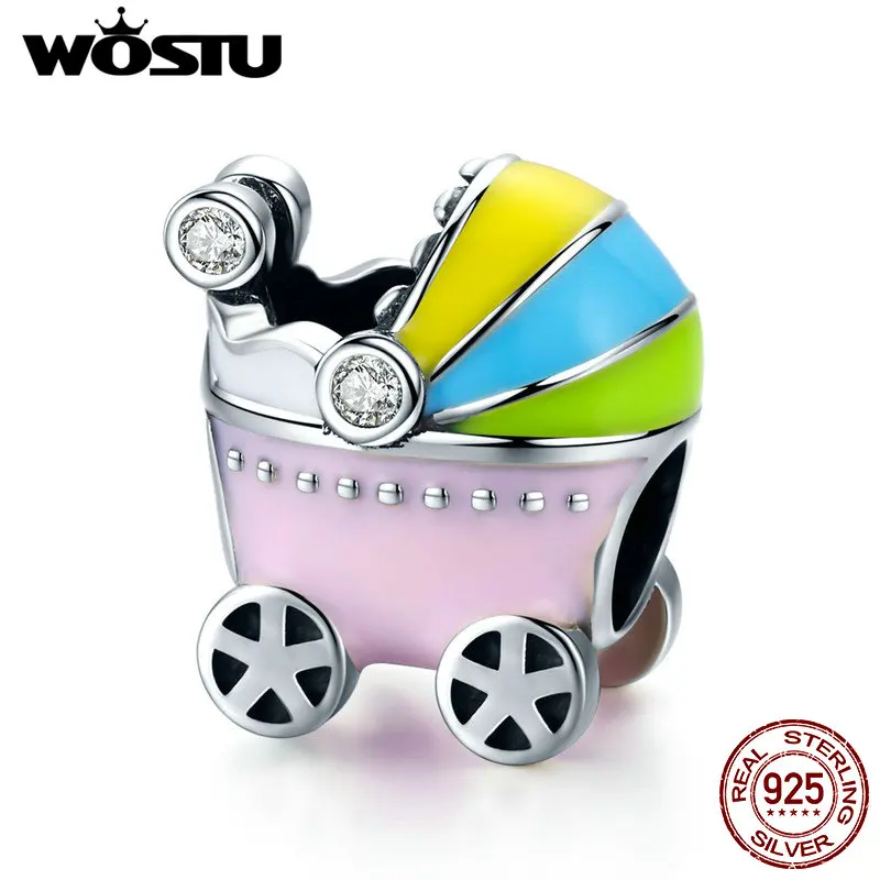 WOSTU 925 Sterling Silver Baby Car Baby Carriage Colorful Enamel Charm Beads fit Bracelet Necklace Mum Jewelry Gift FIC505
WOSTU 925 Sterling Silver Baby Car Baby Carriage Colorful Enamel Charm Beads fit Bracelet Necklace Mum Jewelry Gift FIC505