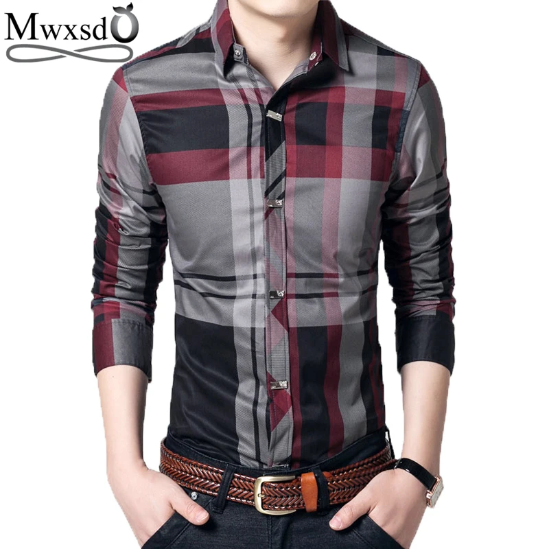 Mwxsd brand mens casual plaid Shirt men slim fit soft Long Sleeve cotton shirts chemise homme Camisa Masculina dress shirt
Mwxsd brand mens casual plaid Shirt men slim fit soft Long Sleeve cotton shirts chemise homme Camisa Masculina dress shirt