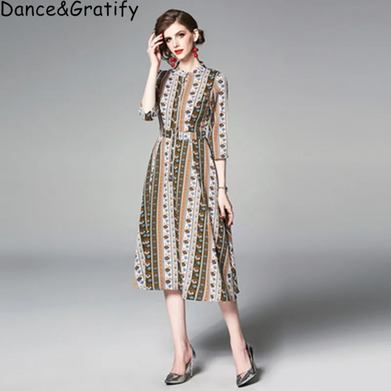 New 2019 Summer Women Brand Designer Runway Dress Female Elegant Large Size Long Midi Print Party Dress Plus Size S-3XL
New 2019 Summer Women Brand Designer Runway Dress Female Elegant Large Size Long Midi Print Party Dress Plus Size S-3XL