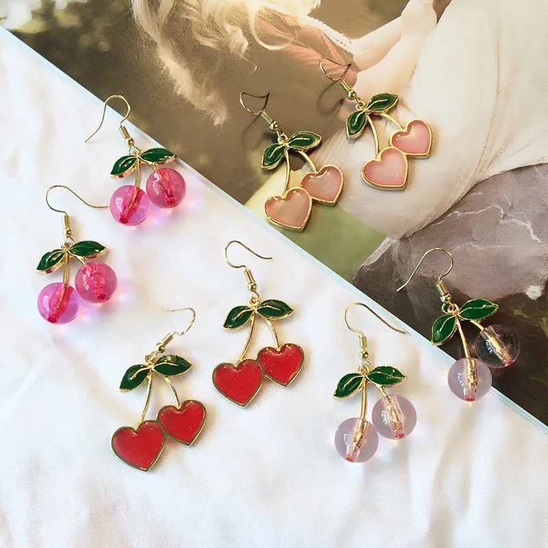 MINGQI Fashion Heart Shape Love Leaves Cherry Round Long Pendant Earrings Trend temperament Joker Simple Joker Earrings Jewelry
MINGQI Fashion Heart Shape Love Leaves Cherry Round Long Pendant Earrings Trend temperament Joker Simple Joker Earrings Jewelry