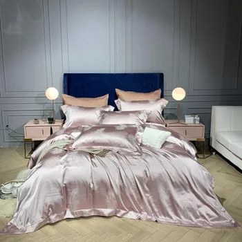 Home Textile silkly satin jacquard feather Duvet Cover Flat Sheet pillowcase 4/6pcs shining Bed Linens Bedding Set Bed Cover Set
Home Textile silkly satin jacquard feather Duvet Cover Flat Sheet pillowcase 4/6pcs shining Bed Linens Bedding Set Bed Cover Set