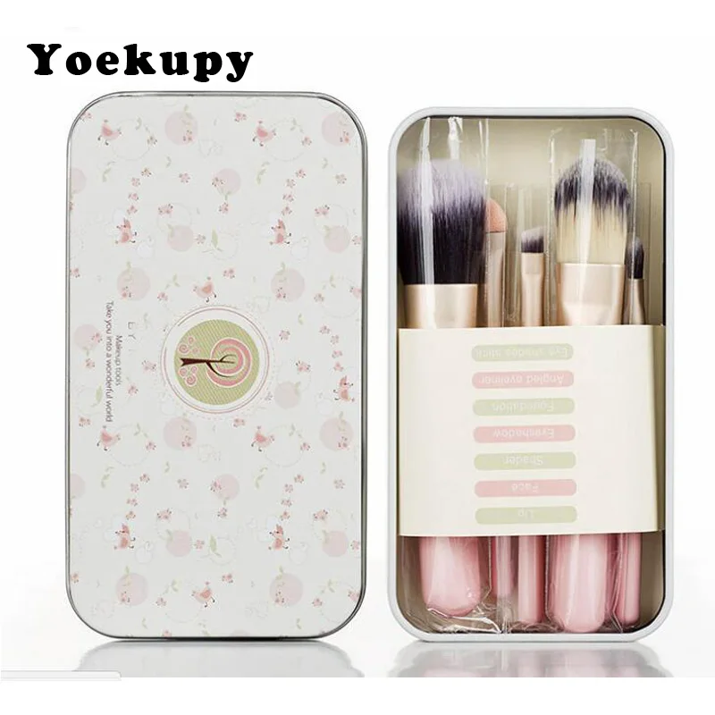 7pcs High Quality Pinky Makeup Brushes Professional Cosmetics Brush Set Top Synthetic Hair Eyeshadow Make Up Metal Box
7pcs High Quality Pinky Makeup Brushes Professional Cosmetics Brush Set Top Synthetic Hair Eyeshadow Make Up Metal Box